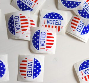 A Bunch of "I Voted" Stickers