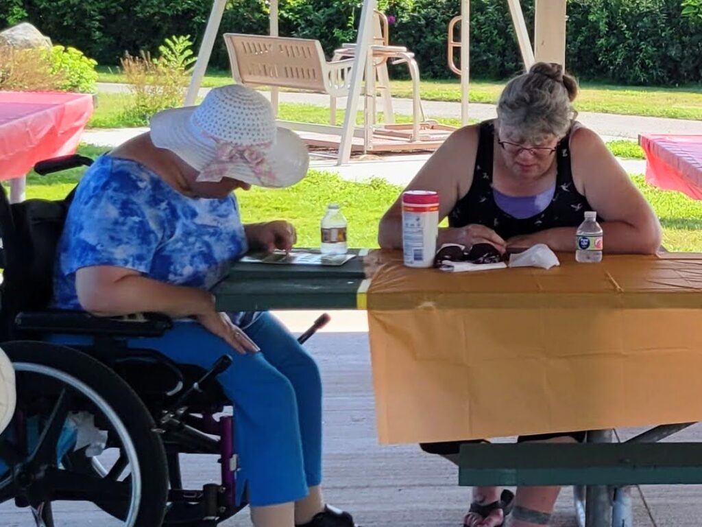 These two women are hoping for a bingo