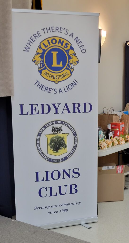 Ledyard Lions Banner at the Gales Ferry Firehouse
