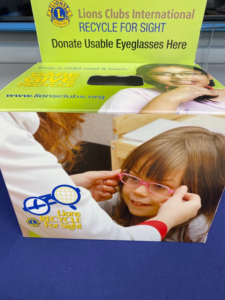Lions Club Drop Box for Eyeglasses